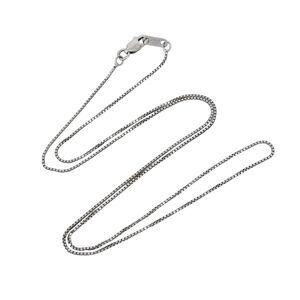 Estate Italy OTC Sterling Silver 925 0.7mm Box Chain Necklace 18.25"